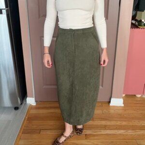 The Design Loft- Olive Maxi skirt